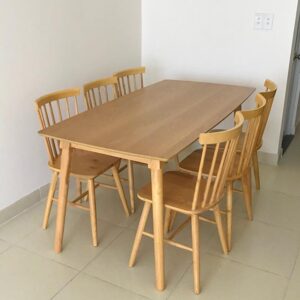 Bộ bàn ăn 1m6 kèm 7 ghế- TN
