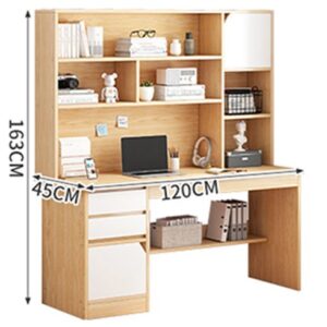 Bàn học gỗ công nghiệp kèm giá sách