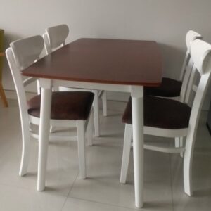 Bộ bàn ăn 4 ghế file kèm đệm