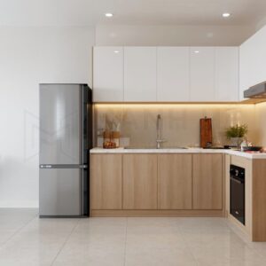 Tủ bếp gỗ công nghiệp đơn giản-005