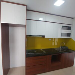 Tủ bếp gỗ công nghiệp chữ L-006