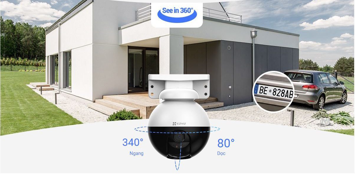C8w Pro 3k cho góc quay rộng bao quát nhất